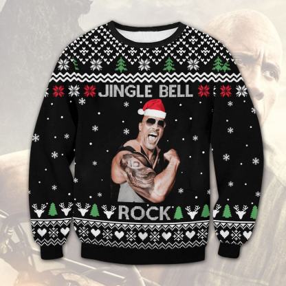 The Rock Jingle Bell Christmas Wool Sweater �?LIMITED EDITION
