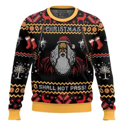 Gandalf Claus Says  Christmas Shall Not Pass!  Lord of the Rings Ugly Sweater