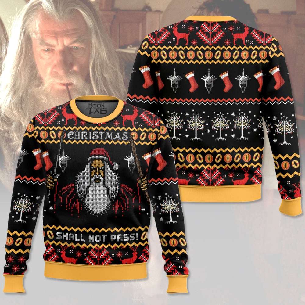 Gandalf Claus Says Christmas Shall Not Pass! Lord of the Rings Ugly Sweater
