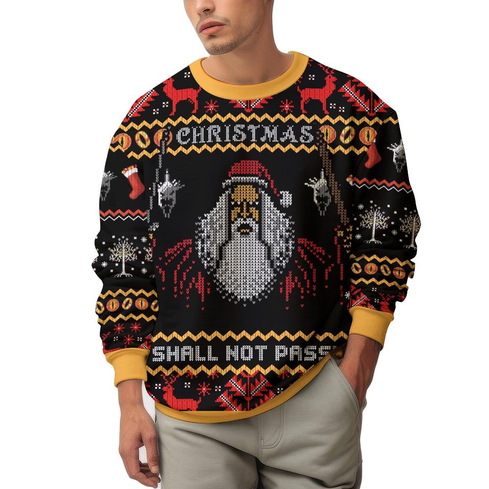 Gandalf Claus Says Christmas Shall Not Pass! Lord of the Rings Ugly Sweater