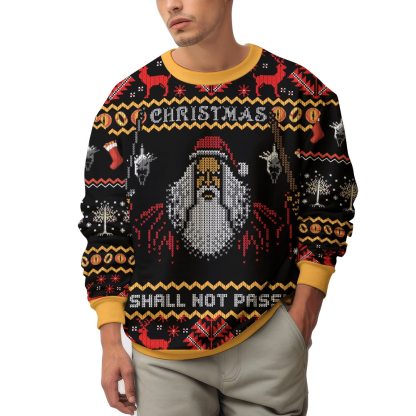 Gandalf Claus Says  Christmas Shall Not Pass!  Lord of the Rings Ugly Sweater