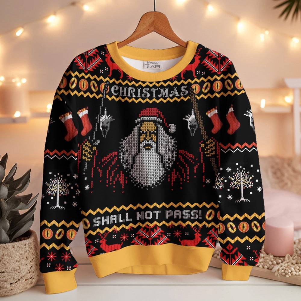 Gandalf Claus Says Christmas Shall Not Pass! Lord of the Rings Ugly Sweater