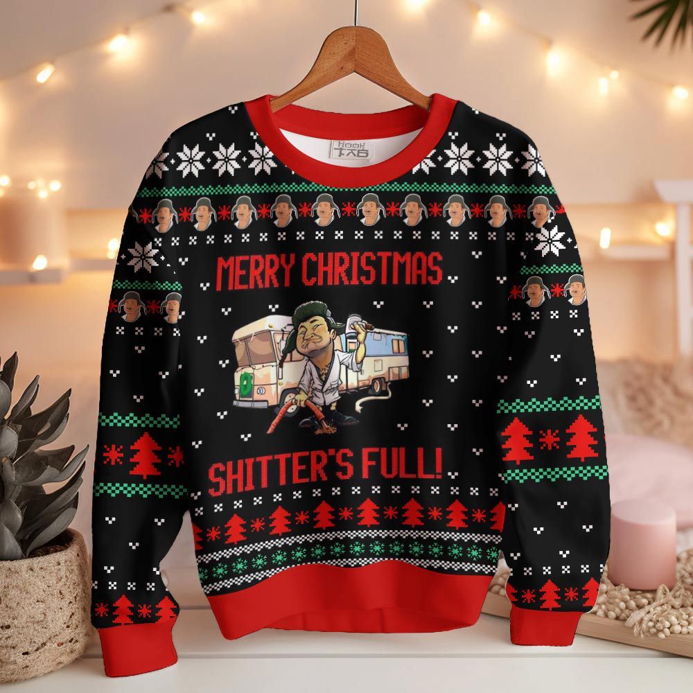 Cousin Eddie Merry Christmas Shitters Full National Lampoon s Vacation Ugly Sweater
