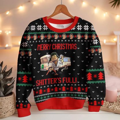 Cousin Eddie Merry Christmas Shitters Full National Lampoon s Vacation Ugly Sweater