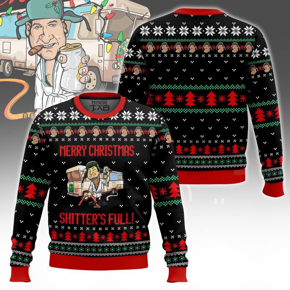 Cousin Eddie Merry Christmas Shitters Full National Lampoon s Vacation Ugly Sweater