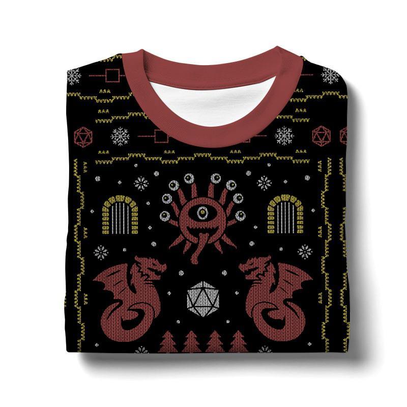 Beholder Dungeons Dragons Ugly Sweater