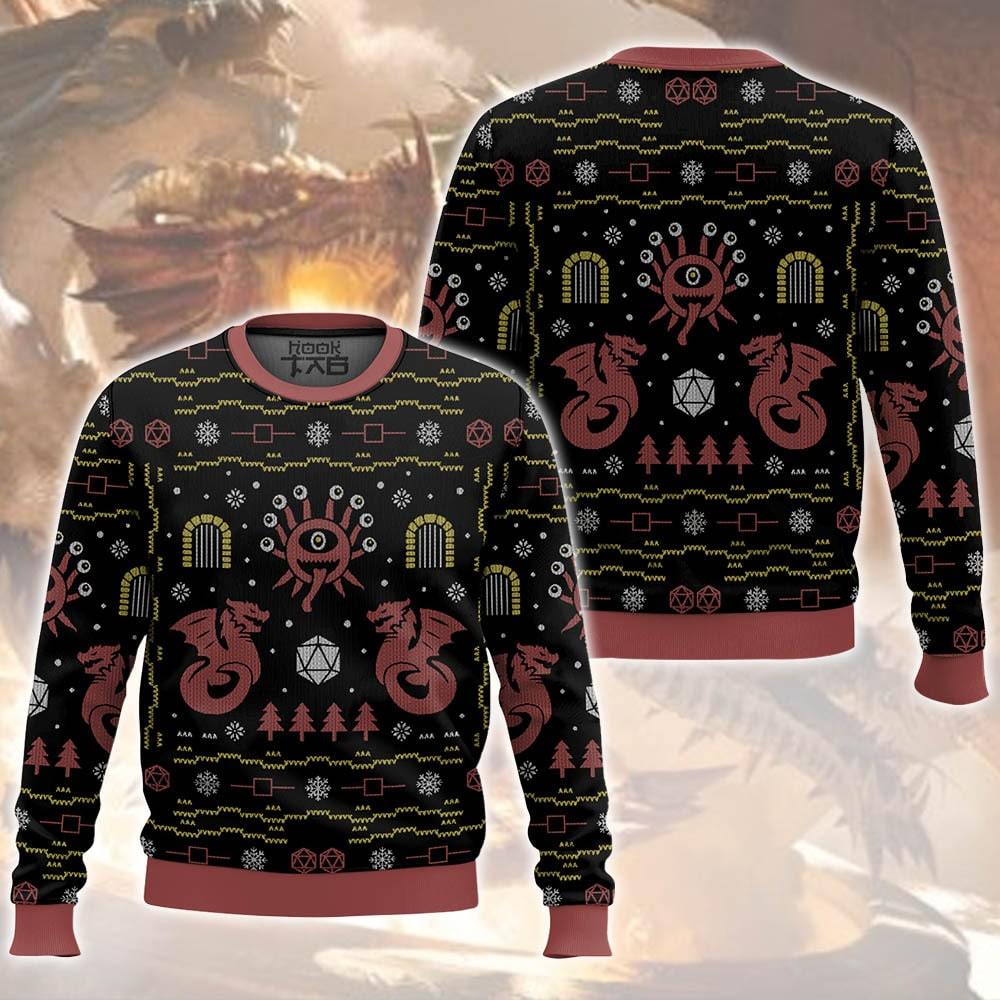 Beholder Dungeons Dragons Ugly Sweater