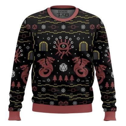 Beholder Dungeons   Dragons Ugly Sweater