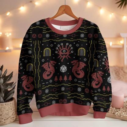 Beholder Dungeons   Dragons Ugly Sweater
