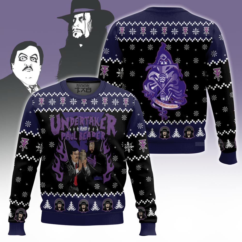 Undertaker   Paul Bearer Ugly Sweater
