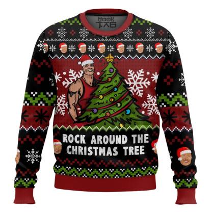 Rock Around The Christmas Tree The Rock  Ugly Sweater