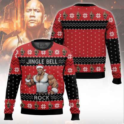 Jingle Bell Rock The Rock  Ugly Sweater