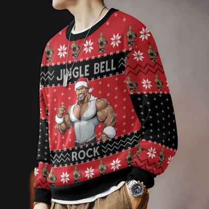 Jingle Bell Rock The Rock  Ugly Sweater