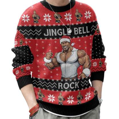 Jingle Bell Rock The Rock  Ugly Sweater