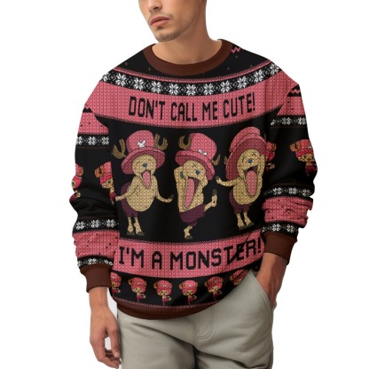 Don t call me cute! I m a monster! Chopper   One Piece Ugly Sweater
