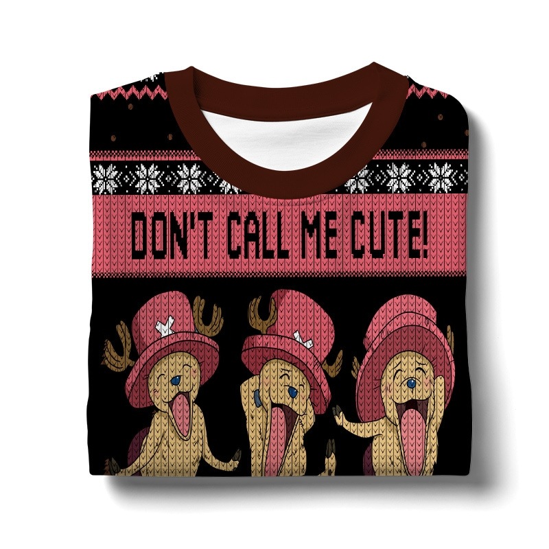 Don t call me cute! I m a monster! Chopper   One Piece Ugly Sweater