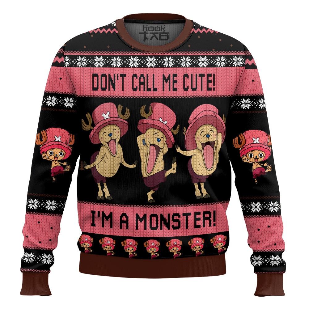 Don t call me cute! I m a monster! Chopper   One Piece Ugly Sweater