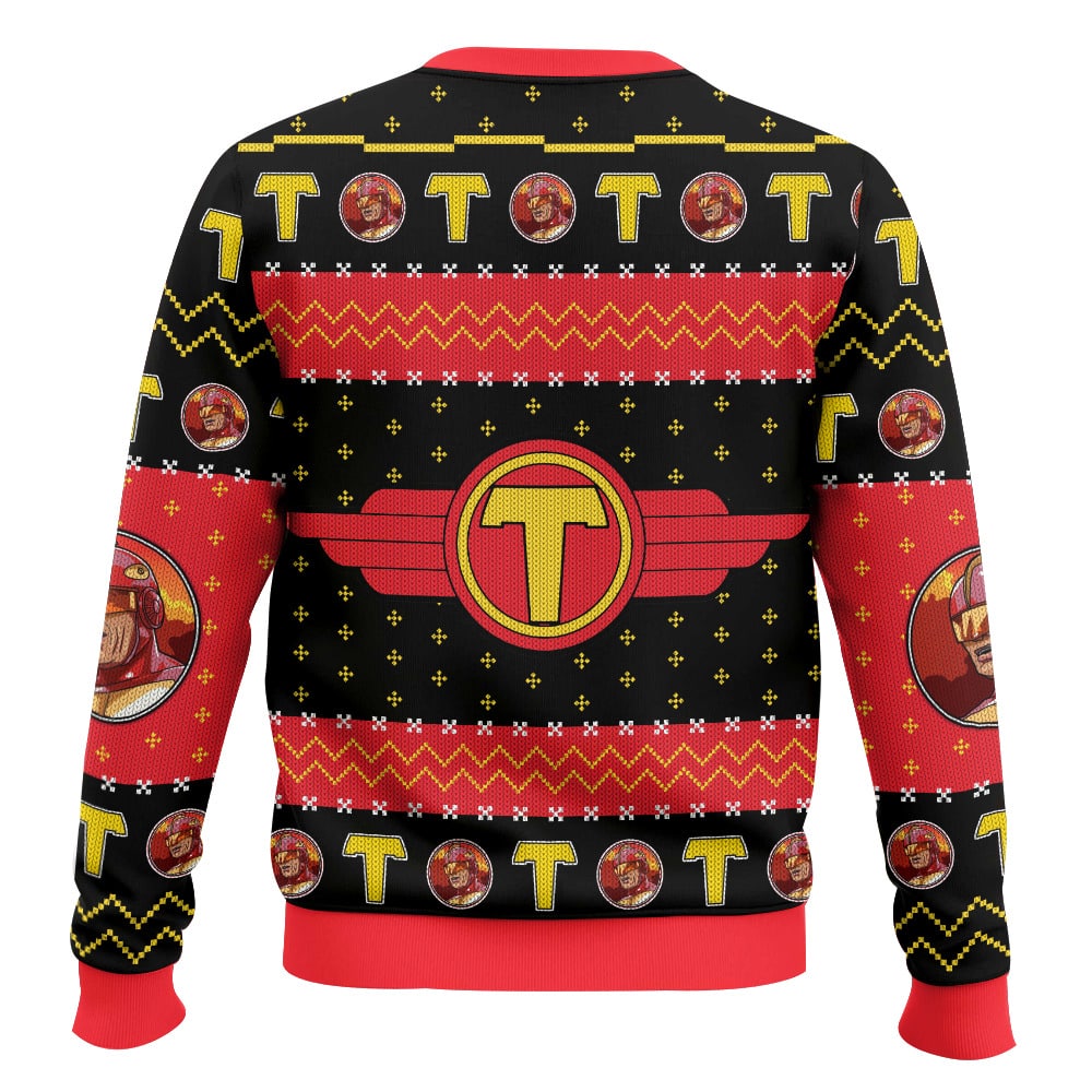 It s Turbo Time! Turbo Man Jingle All the Way Ugly Sweater