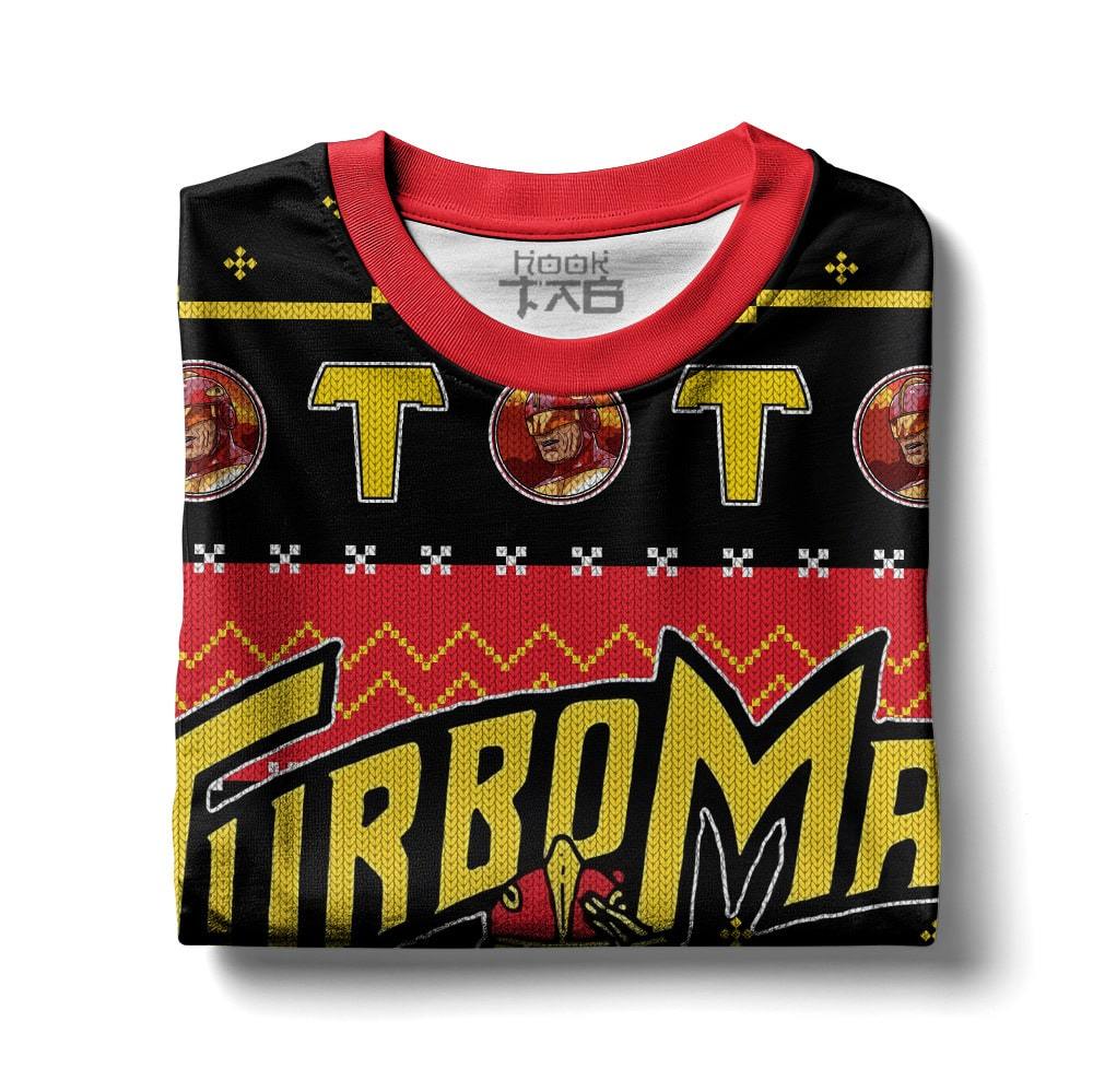 It s Turbo Time! Turbo Man Jingle All the Way Ugly Sweater