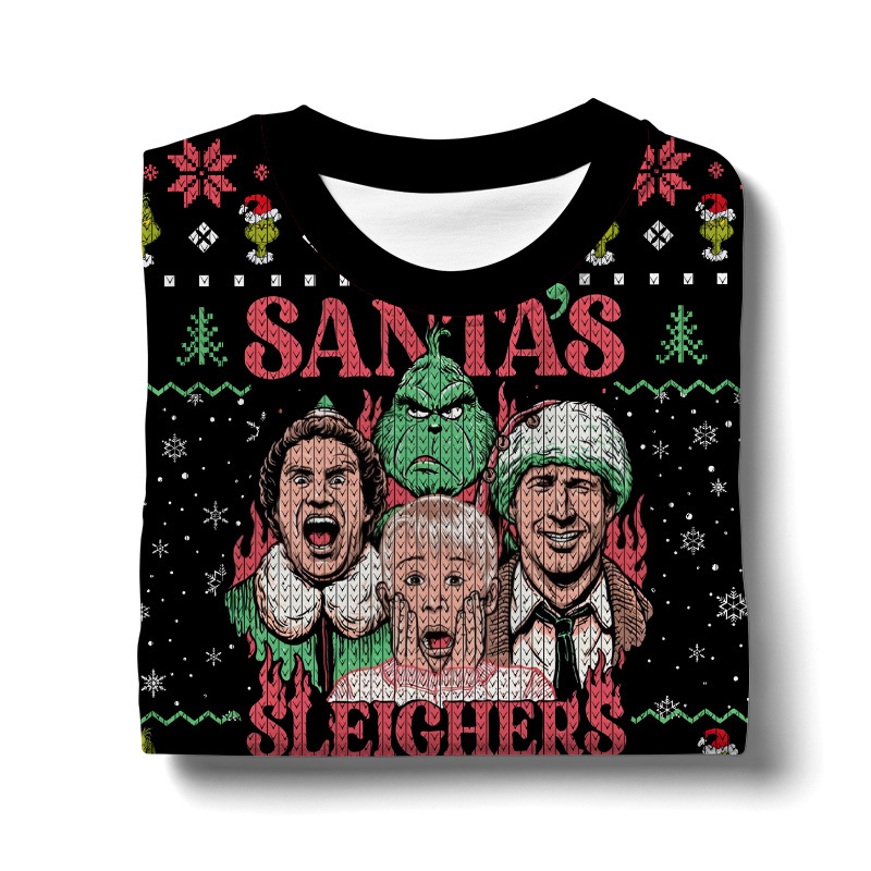 Santa s Sleighers Grinch Ugly Christmas Sweater