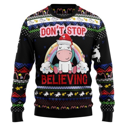 Unicorn Believing Christmas – Ugly Christmas Sweatshirt