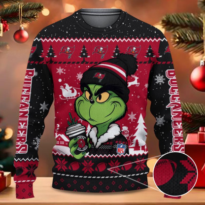 Tampa Bay Buccaneers Grinch NFL Fans Ugly Sweater