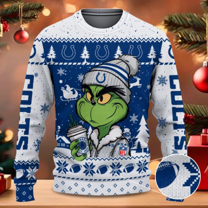 Indianapolis Colts Grinch NFL Fans Ugly Sweater