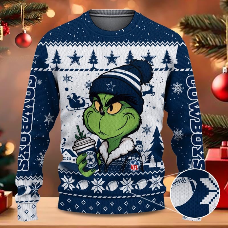 Dallas Cowboys Grinch NFL Fans Ugly Sweater