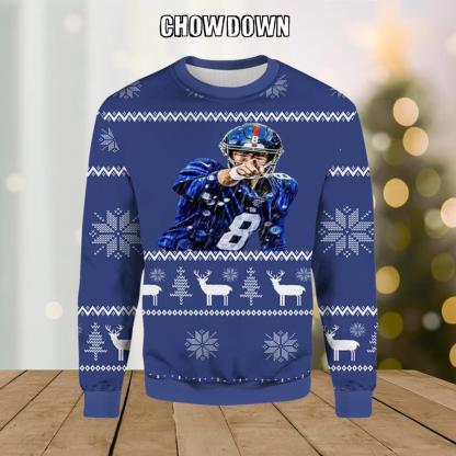 NFL Daniel Jones New York Giants 8 Ugly Sweater