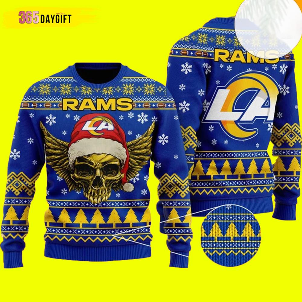 NFL Minnesota Vikings Ugly Christmas Sweater Skull Xmas