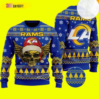 NFL Minnesota Vikings Ugly Christmas Sweater Skull Xmas