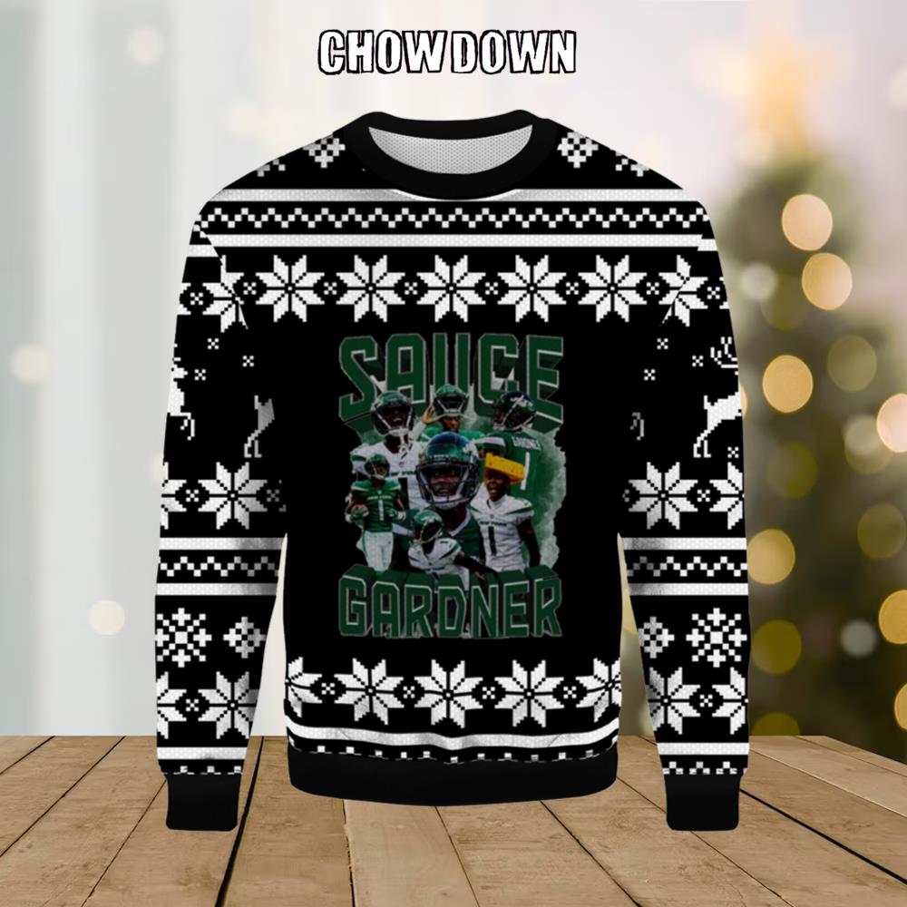 NFL Sauce Gardner New York Jets Ugly Sweater