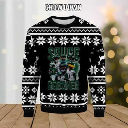 NFL Sauce Gardner New York Jets Ugly Sweater