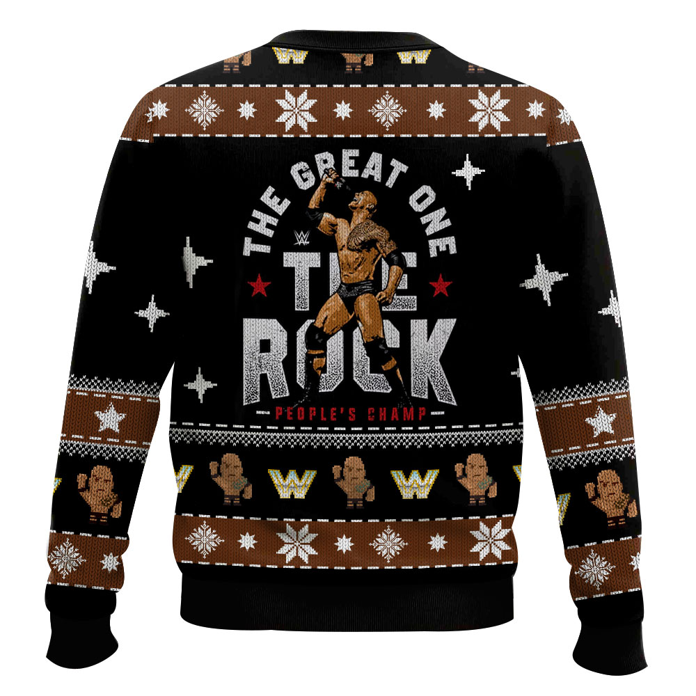 The Rock WWE Christmas Ugly Sweater