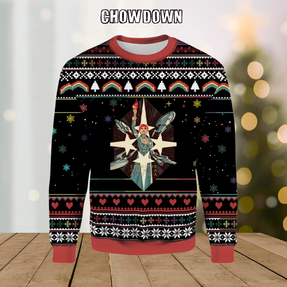 Star Trek The Q Conflict Ugly Christmas Sweater