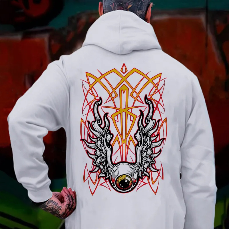 Eye Of Cthulhu Phantom Pinstripe Print Men's Hoodie