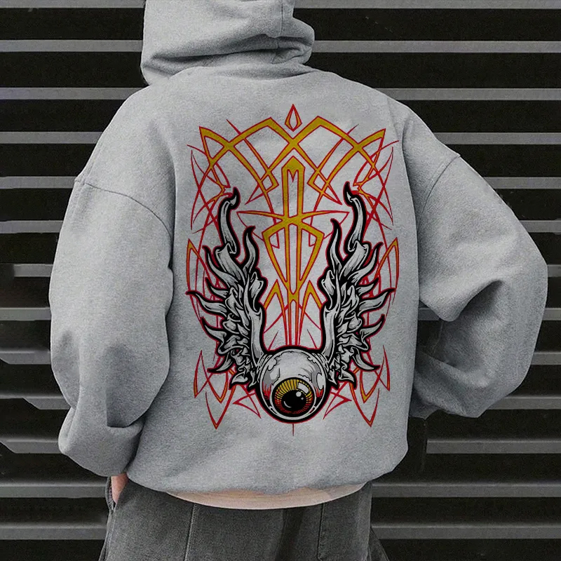 Eye Of Cthulhu Phantom Pinstripe Print Men's Hoodie