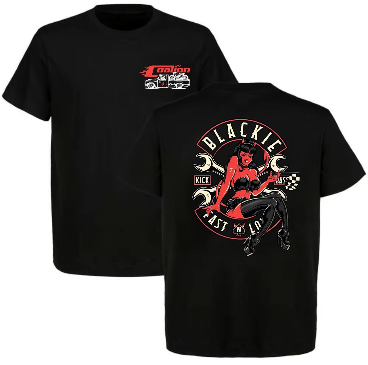 Blackie Kick Bass Fast N Loud Printed Men's T-shirt