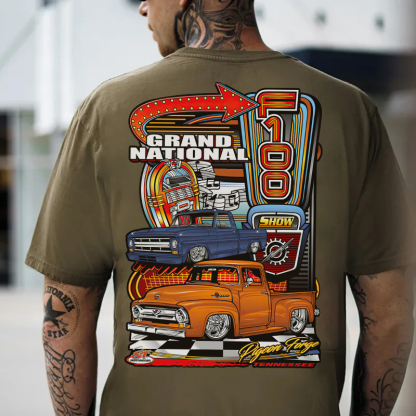 GRAND NATIONAL Classic Car Print Men's T-shirt
