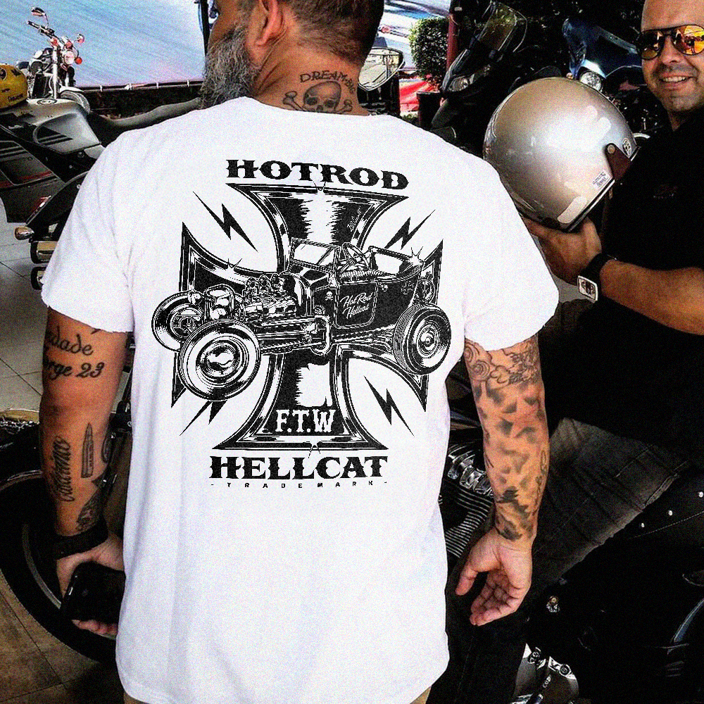 Hotrod F.T.W Hellcat Printed Unisex Oversized T-shirt