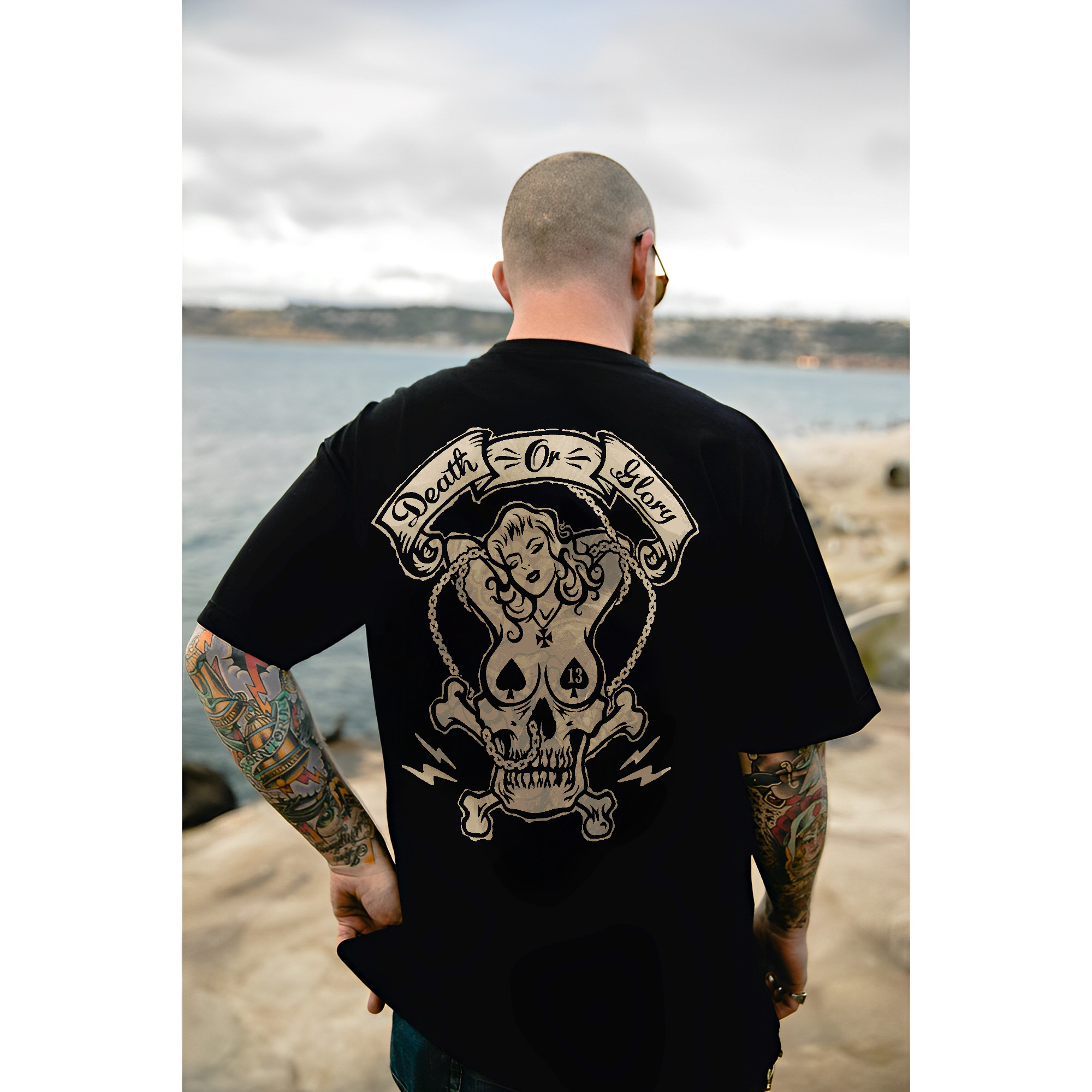 Death Or Glory Lucky 13 Printed Men's T-shirt