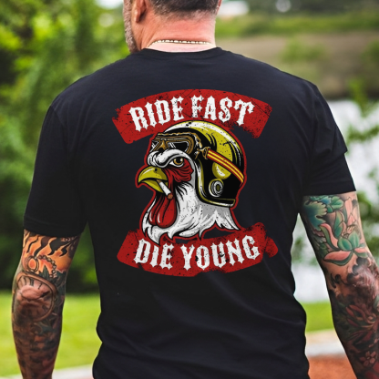 Ride Fast Die Young Printed Men's T-shirt