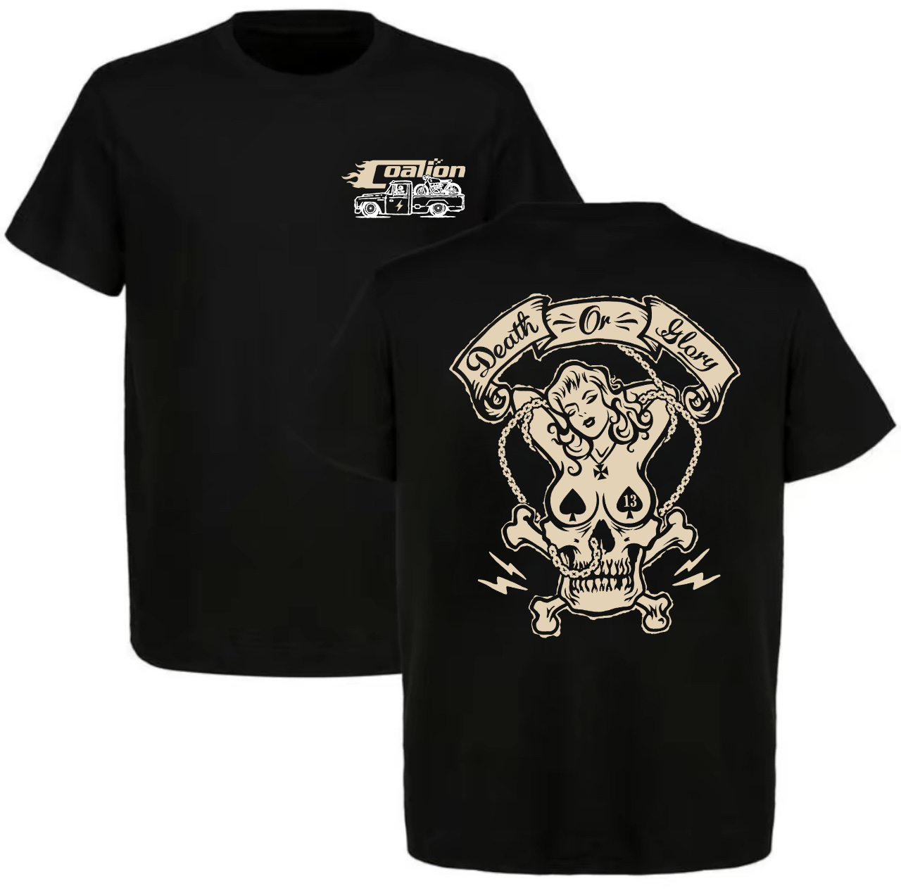 Death Or Glory Lucky 13 Printed Men's T-shirt
