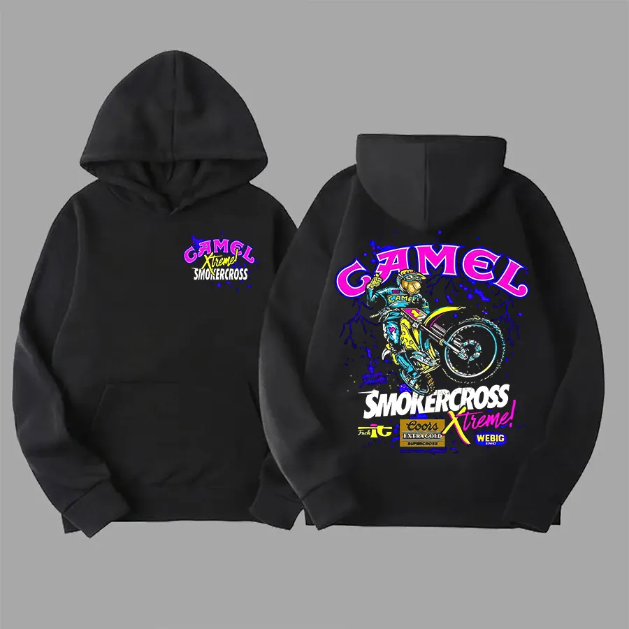 Camel Smokercross Printed Oversized Unisex Hoodie