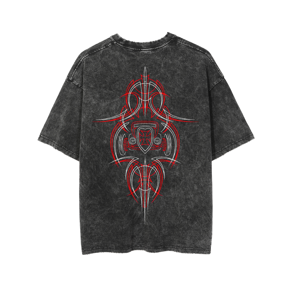 Phantom Pinstripe Classic Car Print Men's Washed T-shirt