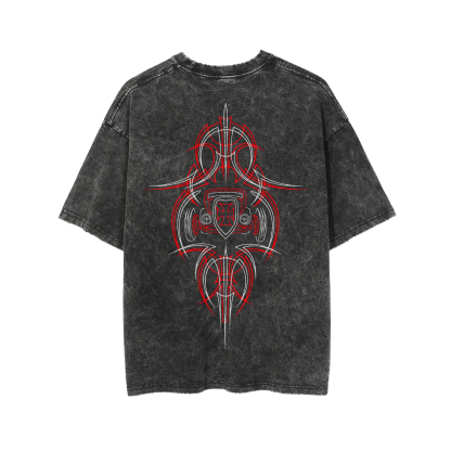 Phantom Pinstripe Classic Car Print Men's Washed T-shirt