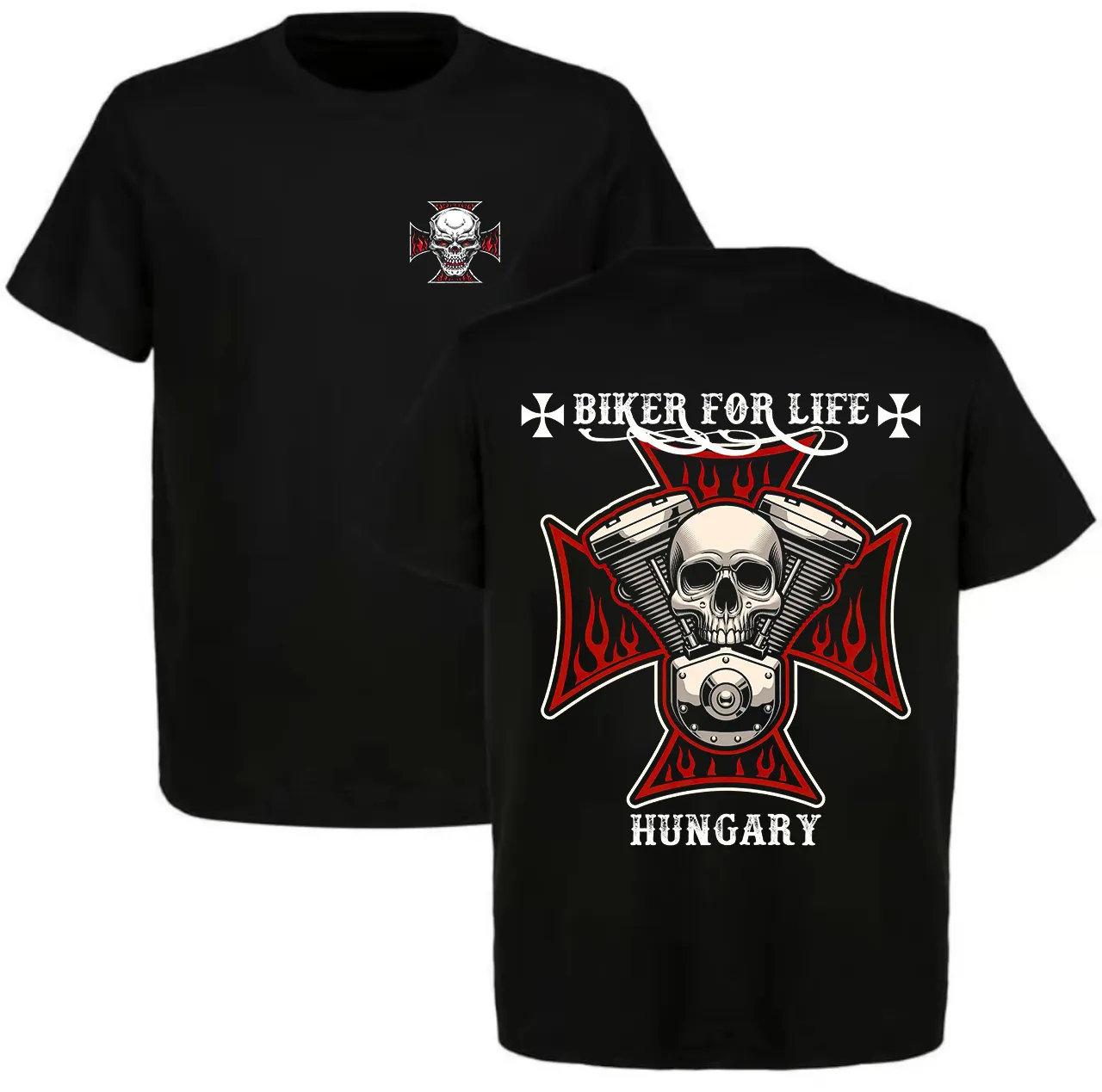 Biker For Life Printed Unisex Oversized T-shirt