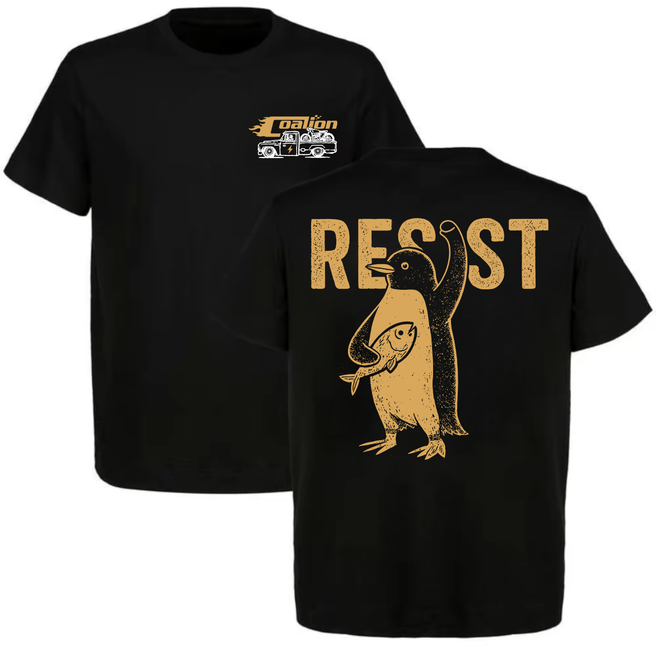 Resist Penguin Printed T-shirt