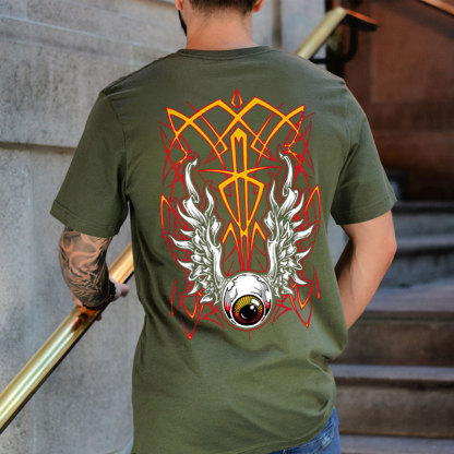 Eye Of Cthulhu Phantom Pinstripe Print Men's T-shirt