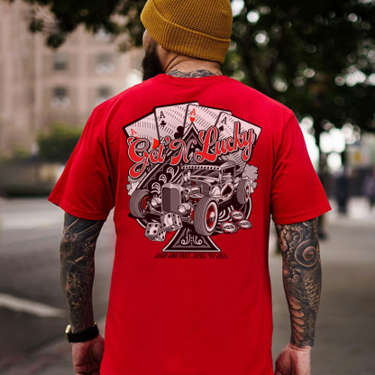 GET'N LUCKY Classic Car Print Men's T-shirt